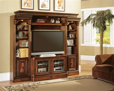 Crafted from poplar solids and maple veneers. Parker House Huntington Entertainment Center PH-HUN-415-1