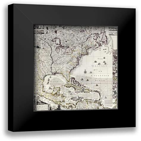 Popple Henry 15x15 Black Modern Framed Museum Art Print Titled A Map Of The British Empire In