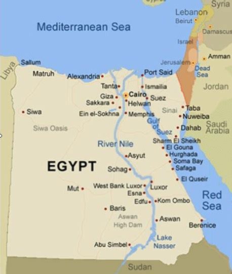 Dead Sea Egypt Map