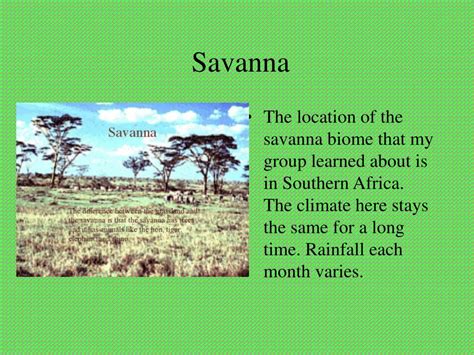 Ppt The Savanna Biome Powerpoint Presentation Free Download Id1249085