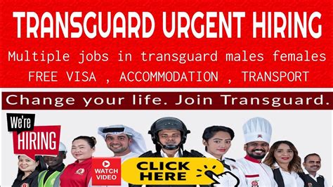 Transguard Jobs In Dubai Transguard Multiple Vacancies Males Female