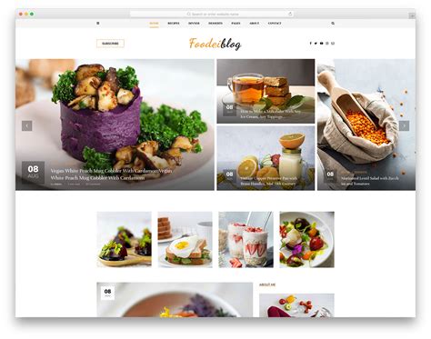 FoodeiBlog Food Recipe Blog HTML Template DesignHooks