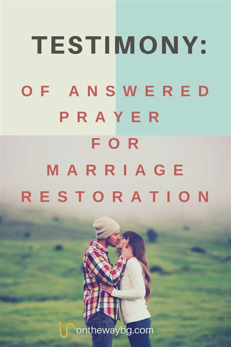 Testimony Of Answered Prayer For Marriage Restoration In 2021 Prayer