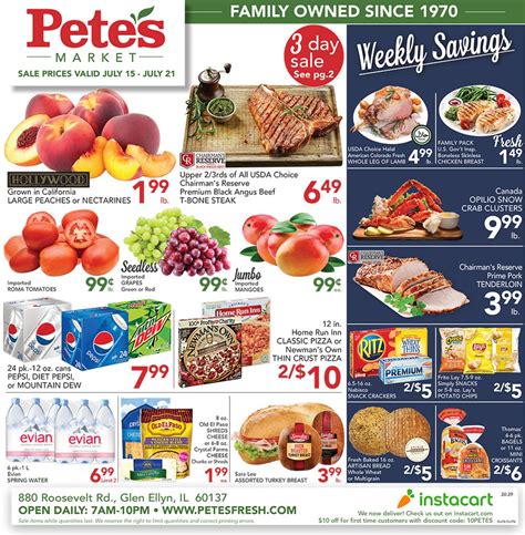 Save with this week best market circular offers, grocery coupons and free item of the day deal. Pete's Fresh Market Ad Circular - 07/15 - 07/21/2020 | Rabato