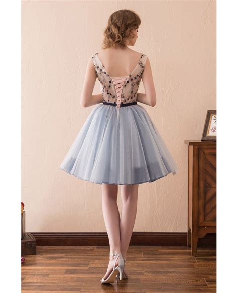 Cute Short Corset Homecoming Dress With Lace For Junior