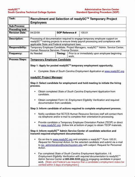 Read on to find out how to make your that's where standard operating procedures (sops) come in! Work Instructions Template Word Elegant 10 Instructions ...