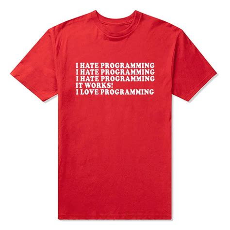 Summer New I Hate Programming Funny Computer Programmer Coding T Shirts