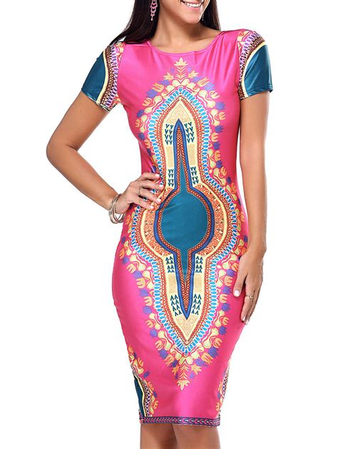 [11 off] exotic tribal pattern bodycon dress rosegal