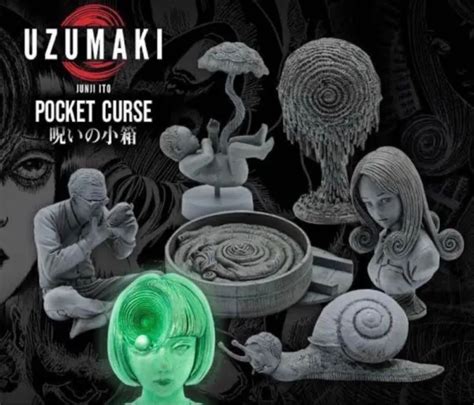 Junji Ito Uzumaki Pocket Curse Blind Box Full Set Of 8 Pvc Figure Japan
