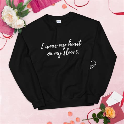 Wear My Heart On My Sleeve Unisex Sweatshirt Customizable Soft Etsy