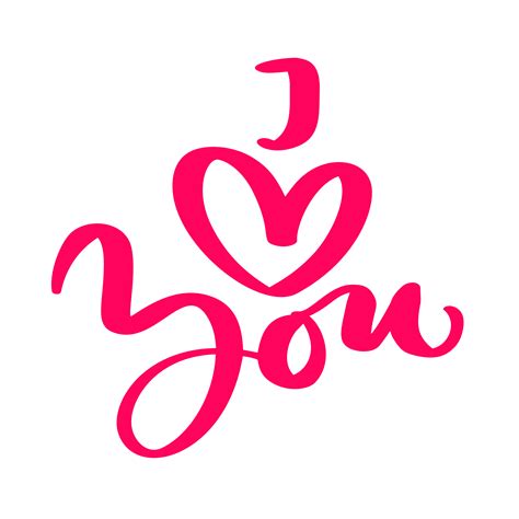 Weitere ideen zu ausmalbilder, ausmalen, weihnachtsmalvorlagen. Calligraphy phrase I Love You. Vector Valentines Day Hand ...
