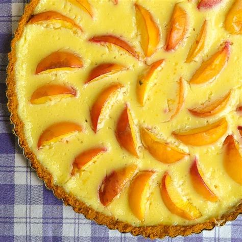 summer peach custard tart a perfect summer dessert