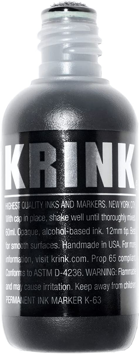 Amazon Com Krink K 63 Super Black Permanent Ink Marker Bold And