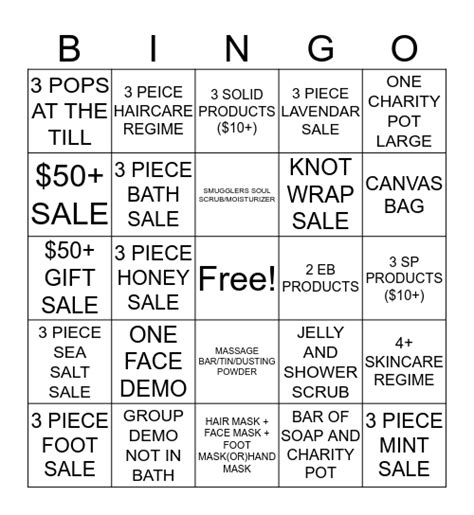 Lush Bingo Card