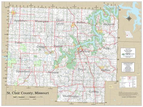 St Clair County Missouri 2023 Wall Map Mapping Solutions