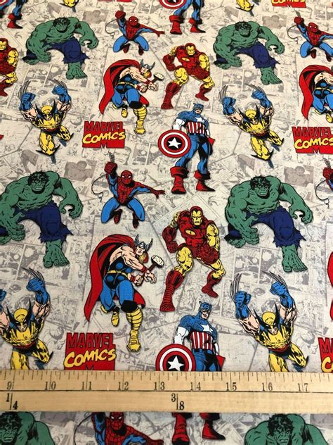 Marvel Comics Fabric 100 Cotton Fat Quarter 14 Yard 12 Yard By