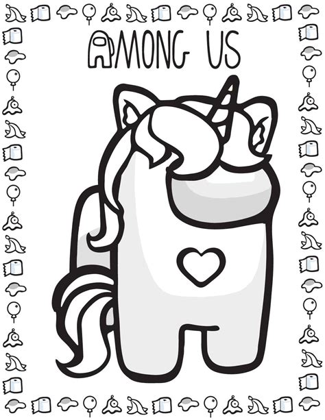 Among Us Coloring Pages Printable