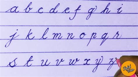 English Small Alphabets Cursive Handwriting Stylish Writer Youtube
