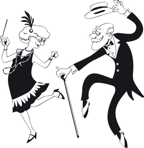 silueta vectorial de un hombre y una mujer vestidos en blanco y negro