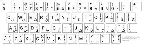 Persian Farsi Keyboard Stickers Keyshorts