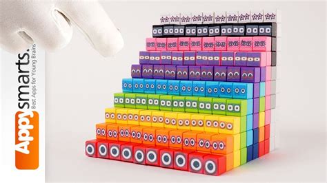 Building Numberblocks 10 100 By Tens From Magnetic Cubes Crafts