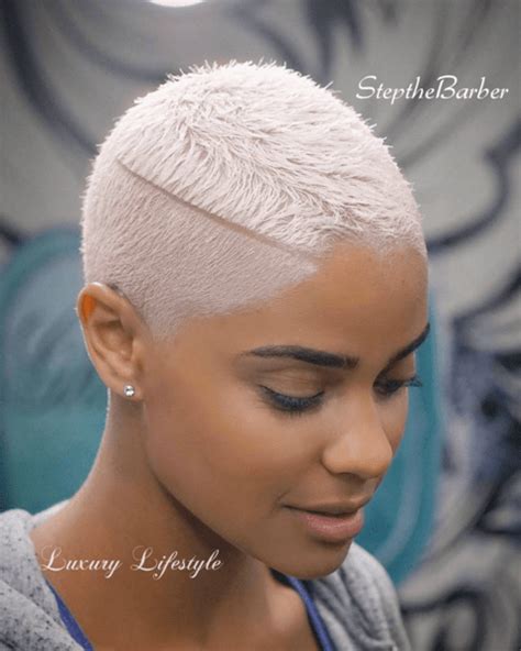 Amazingbarber female bald fade women's style best barber jusblendz quincy illinois black owned business,. BALD IS GOLD:10 Badass Black Women Slaying In Shaved Hairstyles • Total Woman Magazine