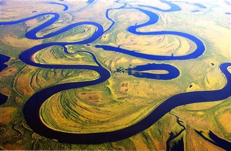 Aerial View Of Lena River Russia What A Beautiful World River