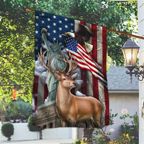 Deer Hunting American Flag Mln435f Flagwix