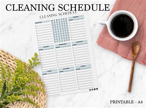 weekly cleaning schedule printable cleaning checklist upkeep moo clean house i shop