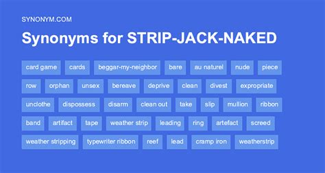 Another Word For Strip Jack Naked Synonyms Antonyms