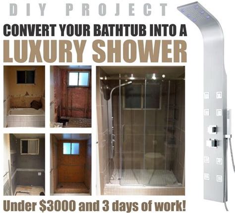 How To Convert A Bathtub Into A Luxury Walk In Shower Great Diy