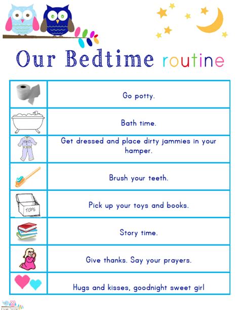 Kids Morning Bedtime And Ready For School Free Printables