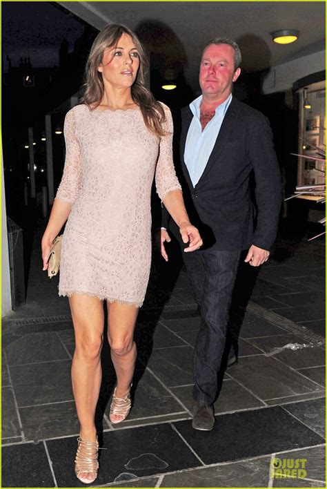 Hugh Grant And Former Girlfriend Elizabeth Hurley Look So Happy To Meet Up Photo 3111910