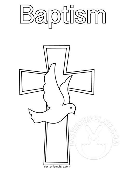 Baptism Cross Template Easter Template