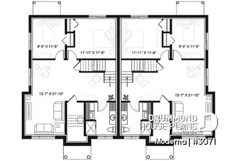 Semi Detached House Plans And Duplex Drummond