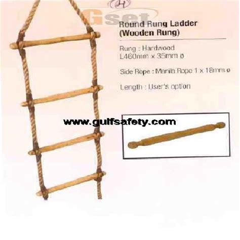 Jacobs Rope Ladder With Round Wooden Steps 10 Meter Rope Ladder