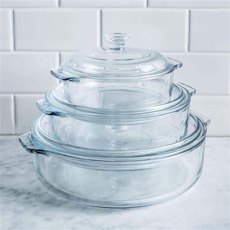 Libbey Bake Glass Casserole With Lid Set Kitchen Stuff Plus