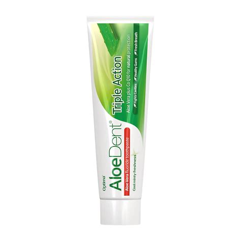 aloe dent triple action aloe vera toothpaste with co q10 100ml victoriahealth