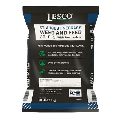 Lesco Lesco 50 Lb 14700 Sq Ft 20 0 3 Weed And Feed In The Lawn Fertilizer