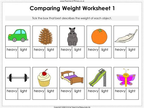 comparing weight year 1 powerpoint presentation and