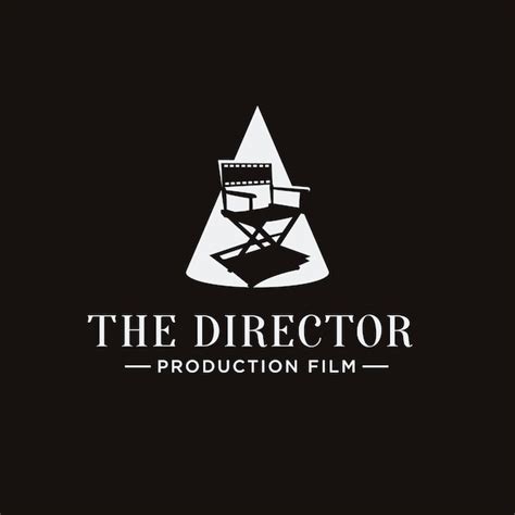 Premium Vector Classic Spotlight Chair Film Director Logo