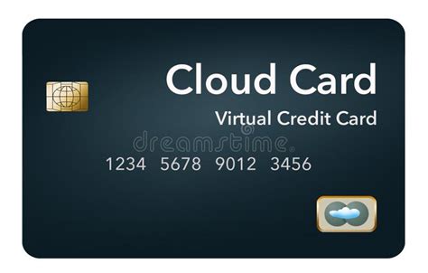 A Virtual Credit Card Is Seen With Tokens Stock Illustration