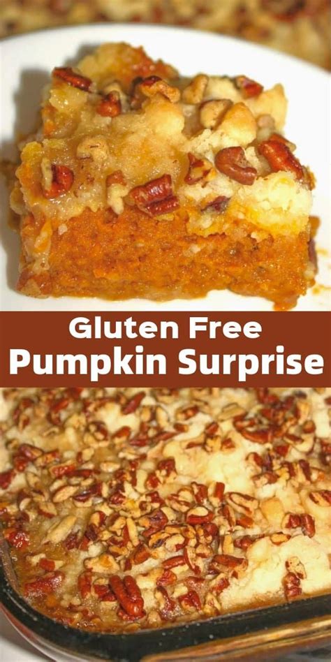 Dessert doesn't get any quicker or easier than this—three ingredients, five minutes, and a blender are all you need to make this. Pumpkin Surprise is a delicious gluten free dessert recipe ...