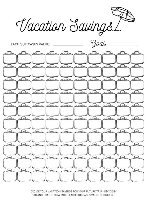 Vacation Savings Tracker Instant Download Download Now Etsy