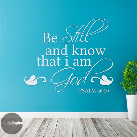 Psalm 4610 Be Still And Know That I Am God Bible Verse Quote Etsy