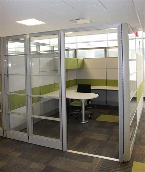 Glass Office Made From Cubicle Panels Like The Open Office Design And The