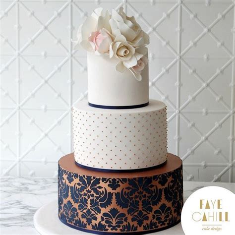 Just Had To Share This Beautiful Three Tier Ivory And Rose Gold With