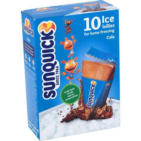 Sunquick Ice Lollies Cola 10 Pack Woolworths
