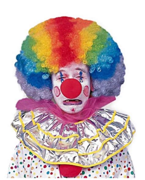Jumbo Rainbow Clown Wig Ebay