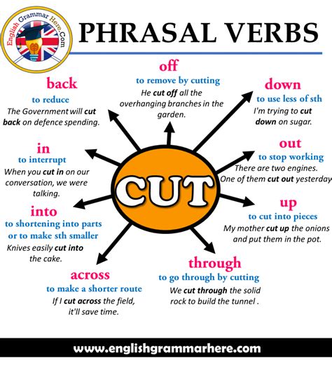 Phrasal Verbs Cut Definitions And Example Sentences English